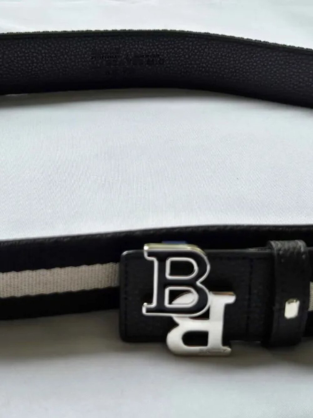 Bally Reversible Belt Black and White